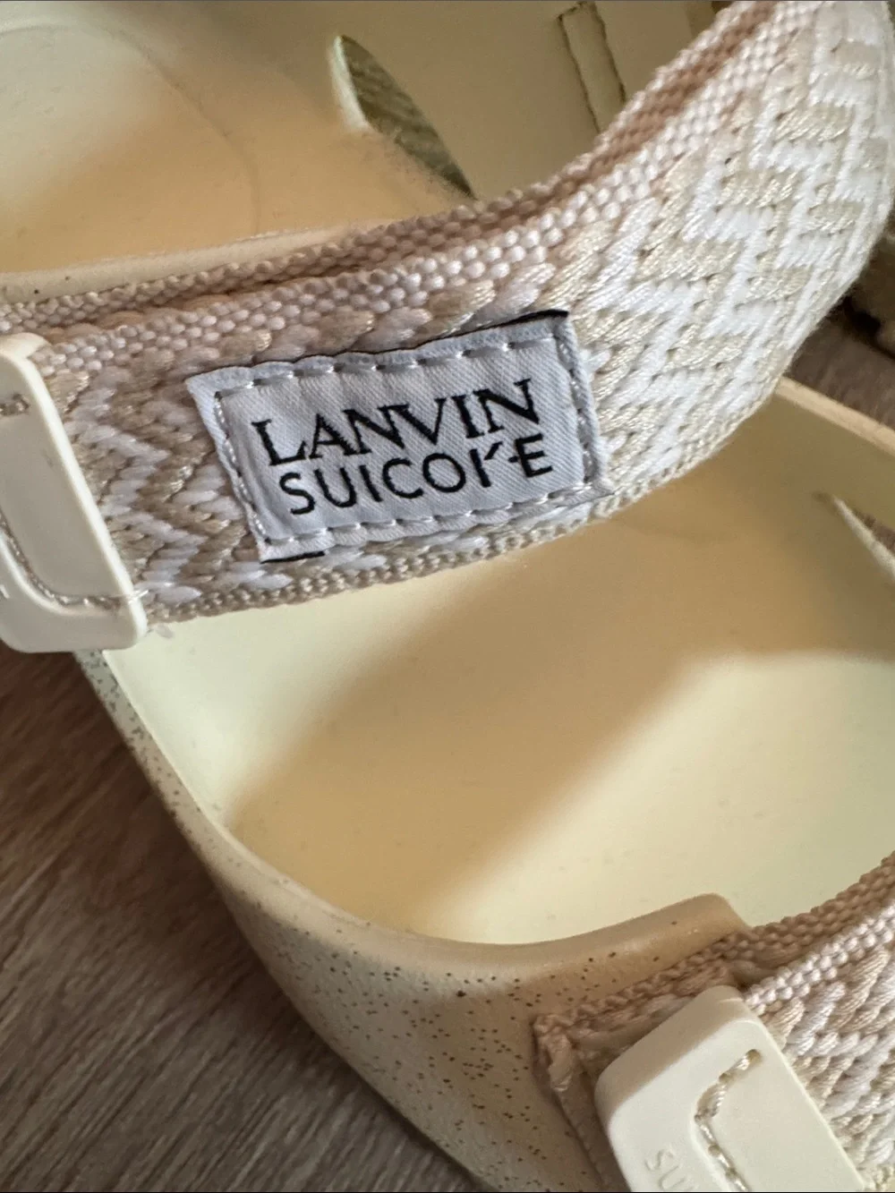 NWOT Lanvin x Suicoke WAKE CURB Sandals Gold Glitter Men’s Size 12 EU 45